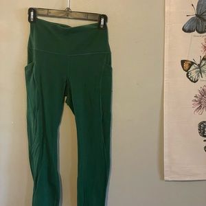 Lululemon green yoga pants high waisted